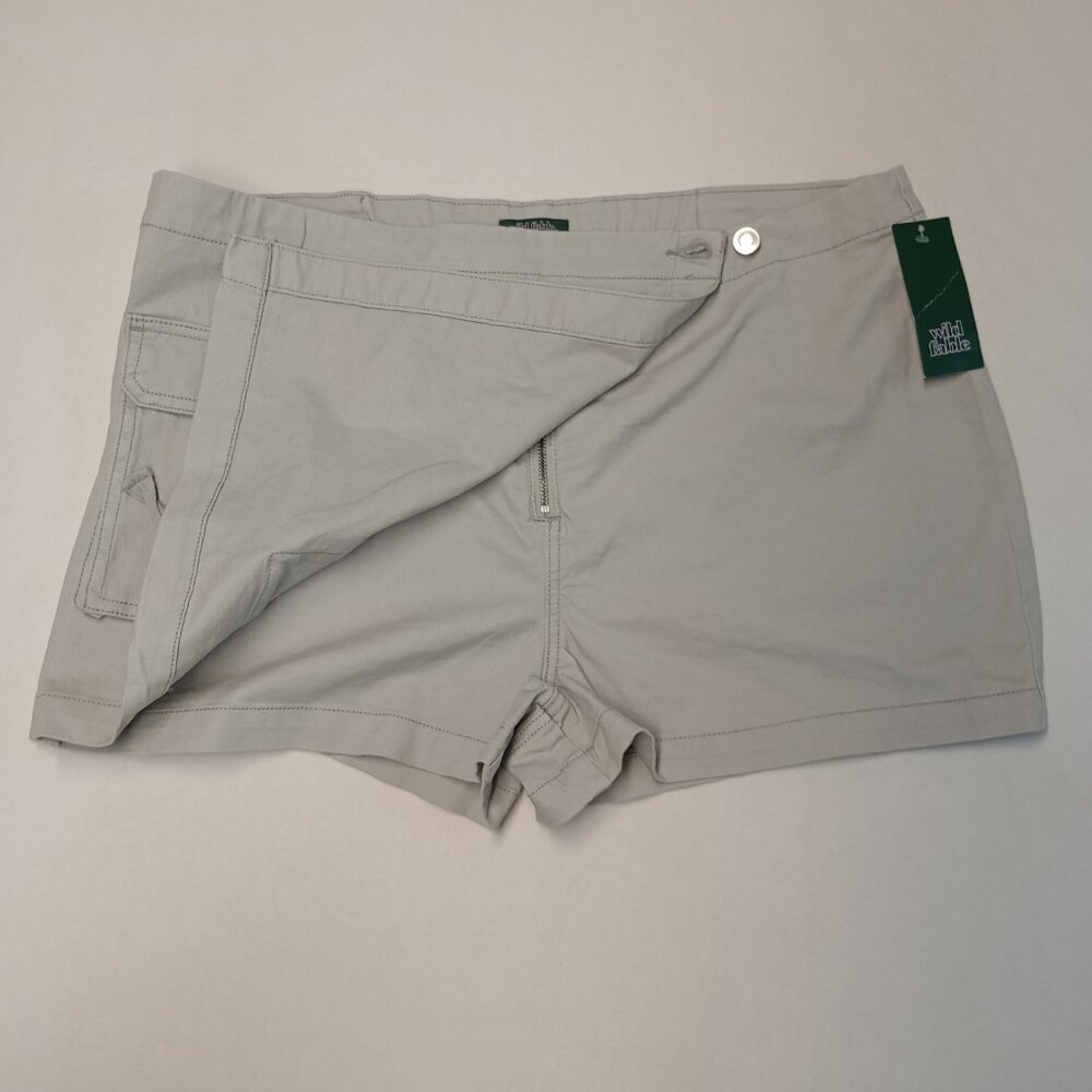 Women's Cargo Wrap Skort - Wild Fable Gray XL NWT Coastal Summer - Picture 5 of 7